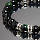 Protection from negativity, Men's bracelet made of Onyx stones and Tiger's Eye. Bead bracelet. malajemma. Online shopping on My Livemaster.  Фото №2