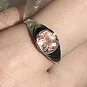 Украшения handmade. Livemaster - original item Silver ring with fantastically bright Tourmaline (Champagne) pink. Handmade.