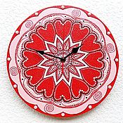 Для дома и интерьера handmade. Livemaster - original item Wall clock Mandala of Love and fidelity. Handmade.