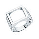 Large curly ring with a square 925 silver minimalism. Rings. AllOver. Online shopping on My Livemaster.  Фото №2