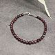 The bracelet is a natural garnet stone with a cut. Bead bracelet. naturalkavni. My Livemaster. Фото №5