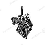 Фен-шуй и эзотерика handmade. Livemaster - original item wolf pendant (double-sided). Handmade.