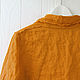Mustard linen cardigan with open edges. Cardigans. etnoart. My Livemaster. Фото №4