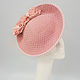 Catherine's hat with flowers. color CORAL, Hats1, Moscow,  Фото №1