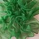 Платок шелковый батик зеленый шейный платок в подарок женщине. Платки. SilkColor. Ярмарка Мастеров.  Фото №4
