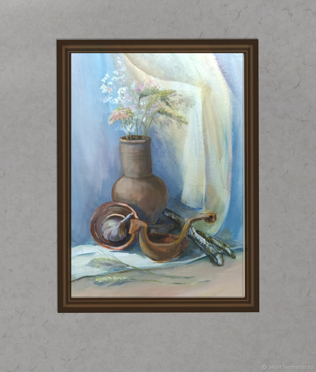 Картины: Деревенское утро – купить на Ярмарке Мастеров – S8JCORU ...