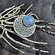 Подвеска с лунным камнем " Лунница ". Подвеска. Vadjra-jewelry. Интернет-магазин Ярмарка Мастеров.  Фото №2