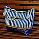 Shopper bag Sea bag with blue stripes. Shopper. Margaret 'Life is wonderful'. Online shopping on My Livemaster.  Фото №2