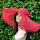 Red summer hat. Hats1. Novozhilova Hats. Online shopping on My Livemaster.  Фото №2