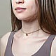 Elegant Moonlight choker made of zircons with a gold-plated pendant, Chokers, Moscow,  Фото №1