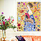 Lady with Fan Gustav Klimt Original painting canvas mosaic embroidery. Pictures. House of the Sun (irina-bast). Online shopping on My Livemaster.  Фото №2