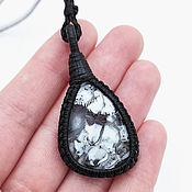 Украшения handmade. Livemaster - original item Pendant dendrohalcedony pendant natural stone chalcedony with dendrites. Handmade.