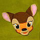 Order Crochet applique pattern. Bambi face 3D applique. InspiredCrochetToys. Livemaster. . Knitting patterns Фото №3