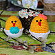 Knitted toys Chickens. Souvenir Easter, Stuffed Toys, St. Petersburg,  Фото №1