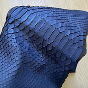 Материалы для творчества handmade. Livemaster - original item Python skin, soft dressing, matte surface, blue color.. Handmade.