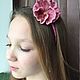 Headband for a girl with a pink flower, Headband, Korolev,  Фото №1