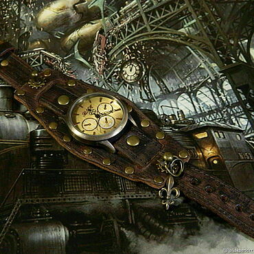 Украшения ручной работы. Ярмарка Мастеров - ручная работа Часы наручные "Steampunk Style" кварцевые. Handmade.