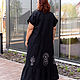 Заказать Boho dress black colour with embroidery. NATALINI. Ярмарка Мастеров. . Dresses Фото №3