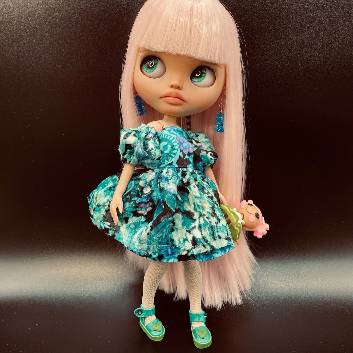 Кукла Блайз с длинными розовыми волосами кастом Blythe doll TBL ooak ...