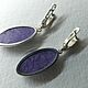 Set with charoite earrings and pendant 'Halva', silver. Earrings. EdGems jewerly. My Livemaster. Фото №4