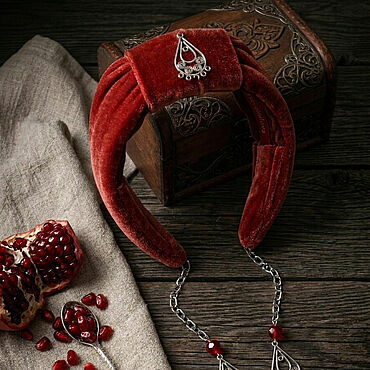 Украшения ручной работы. Ярмарка Мастеров - ручная работа Ободок с подвесками. Handmade.