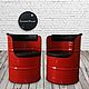 Красно-чёрный стул металлический из бочки в стиле лофт. Стулья. Custom Drum. Ярмарка Мастеров.  Фото №5