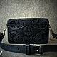 Сумка мужская кроссбоди из натуральной кожи с черепами. Мужская сумка. conor.leather. Интернет-магазин Ярмарка Мастеров.  Фото №2