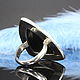 Obisidia ring with silver obsidian made of 925 IV0011 silver. Rings. Sunny Silver. My Livemaster. Фото №6