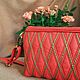 Scarlet clutch, red women's bag, summer handbag, 245, Classic Bag, Saratov,  Фото №1