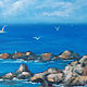 Картина морской пейзаж с чайками. Картины. Александра (avirego). Ярмарка Мастеров.  Фото №4