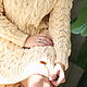 Платье-свитер женский вязаный бежевый с косами оверсайз Бисквит, Платья, Москва,  Фото №1