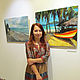 At the exhibition of Olga  Petrovskaya-Petovraji `Celebration of color`