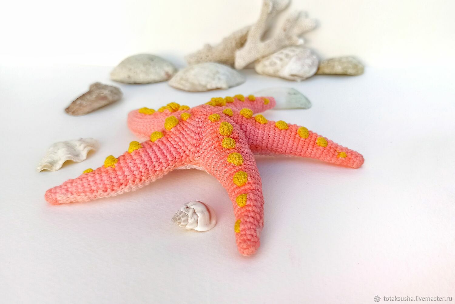 Амигуруми: схема Морская звёздочка. Игрушки вязаные крючком - Free crochet patterns.