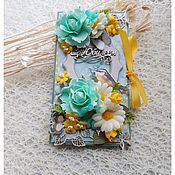 Открытки handmade. Livemaster - original item The handmade card. The card on the anniversary. With flowers. Gift. Wife.. Handmade.
