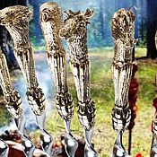 Дача и сад handmade. Livemaster - original item Skewers 6 pieces Oriental fairy tale, artistic casting brass. Handmade.