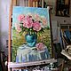 Summer with peonies. Oil painting. Pictures. Tatiana Chepkasova. My Livemaster. Фото №4
