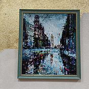 Картины и панно handmade. Livemaster - original item Painting city buy a picture in St. Petersburg painting with acrylic painting 40 by 35. Handmade.