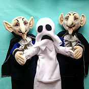 Куклы и игрушки handmade. Livemaster - original item Dear company. Two vampires and a Ghost. Theatrical glove. Handmade.