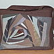 Лицевая панель лоскутной сумки `Кофе`, набор криволинейное крэзи.