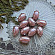 Pearl rhinestones Delicate rose 6h10 mm drop, Cabochons, Stavropol,  Фото №1