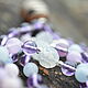 Order Mala rosary made of amethyst and beryl, lilac rosary with a Ji wave bead. Jewerly for Happiness. Livemaster. . Rosary Фото №3