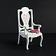 Chair №3 for dolls formats 1:6, 1:4 MSD, 1:3 SD, Doll furniture, St. Petersburg,  Фото №1
