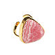 Rhodochrosite ring, pink ring, large ring as a gift 2022. Rings. Irina Moro. Online shopping on My Livemaster.  Фото №2