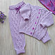 Set violet. Baby Clothing Sets. Klubok. Online shopping on My Livemaster.  Фото №2