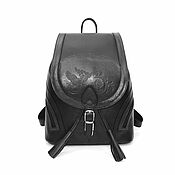 Сумки и аксессуары handmade. Livemaster - original item Backpacks: Backpack women leather black Teide Mod R50-611. Handmade.