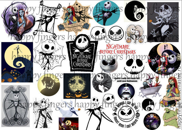 Stickers Tim Burton's Alice, the Nightmare before 