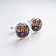 Cufflinks silver plated Barcelona (large), Cuff Links, Moscow,  Фото №1