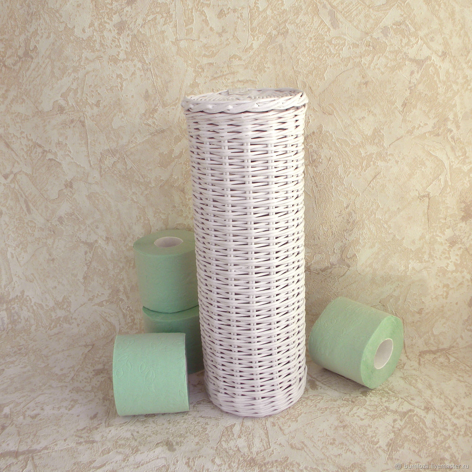 Плетёная корзина органайзер для туалетной бумаги