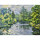 Картина озеро летний пейзаж в парке усадьба Приютино, Картины, Санкт-Петербург,  Фото №1