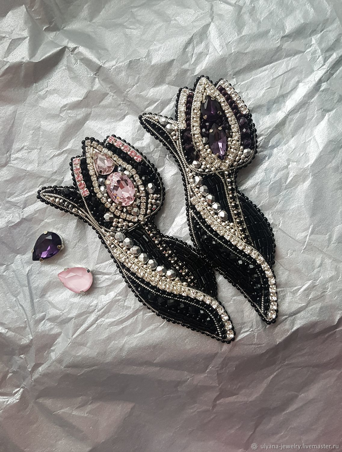 Брошь тюльпан – заказать на Ярмарке Мастеров – IA10BRU | Брошь-булавка ...